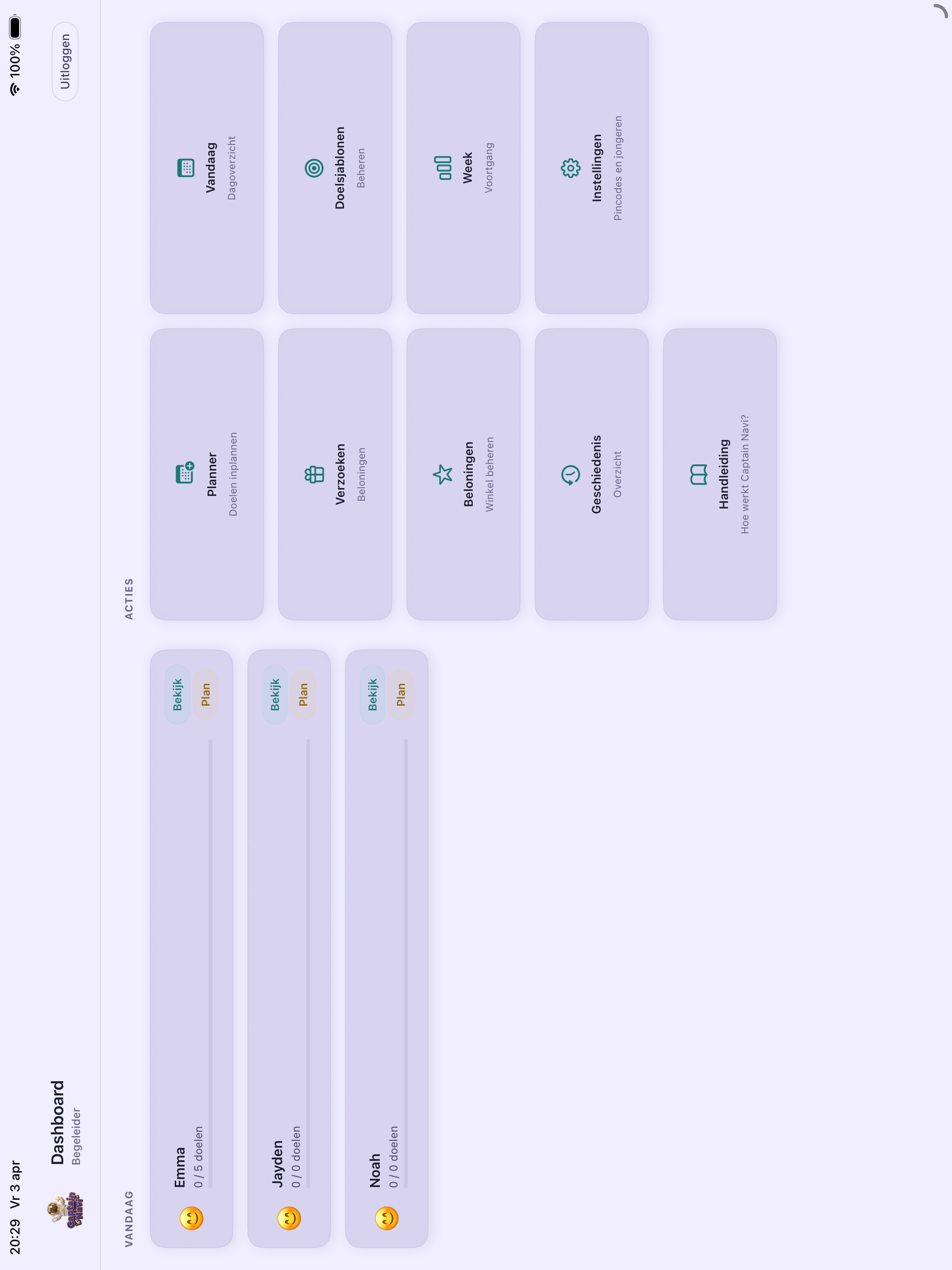 Begeleider dashboard