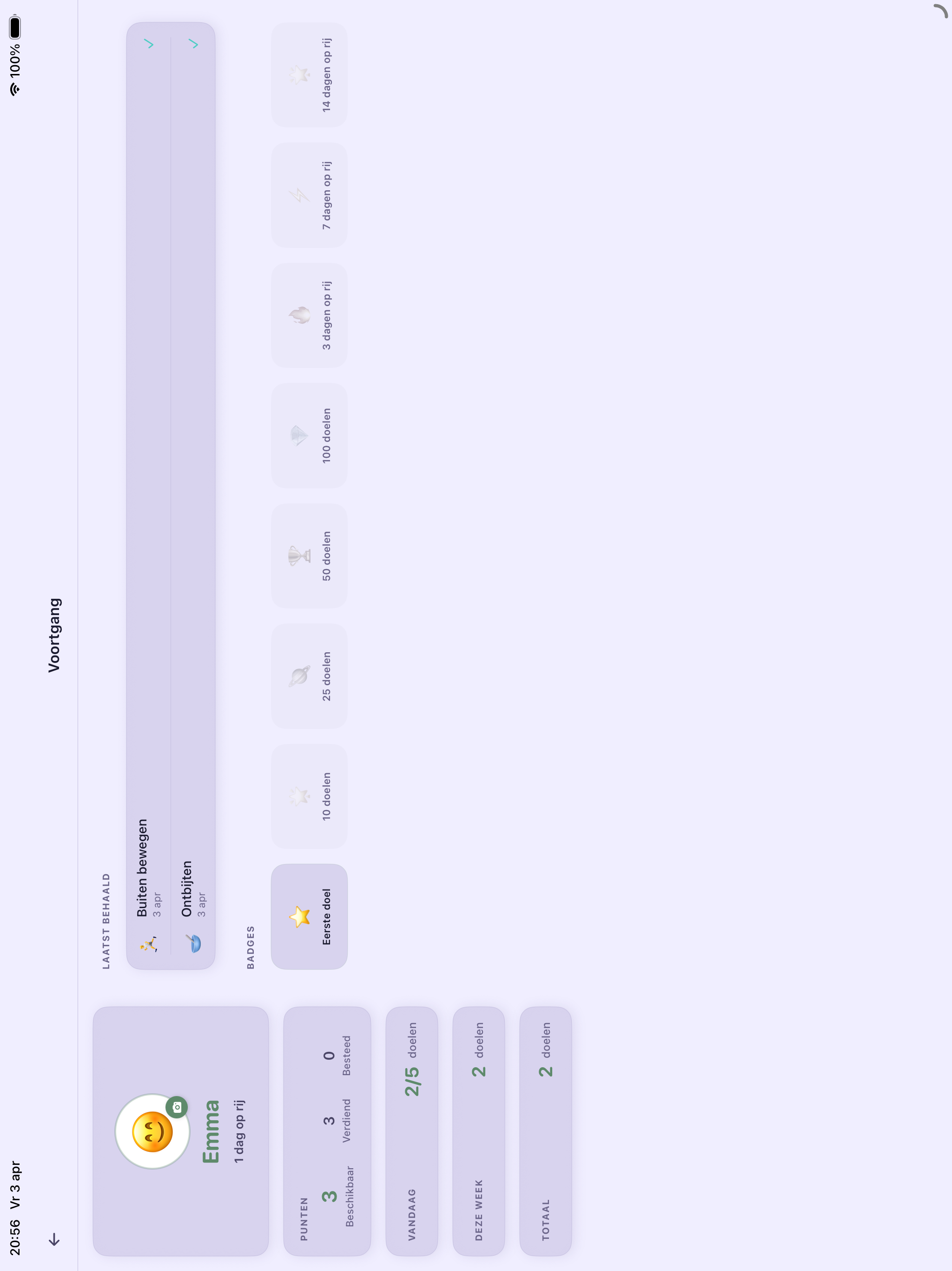 Voortgang met badges en streaks